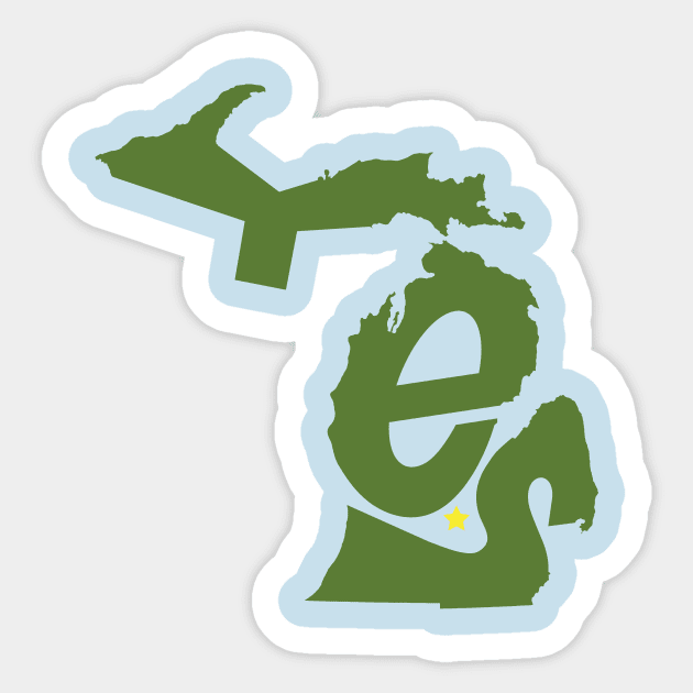 Michigan YES - Lansing Pride Sticker by toadyco